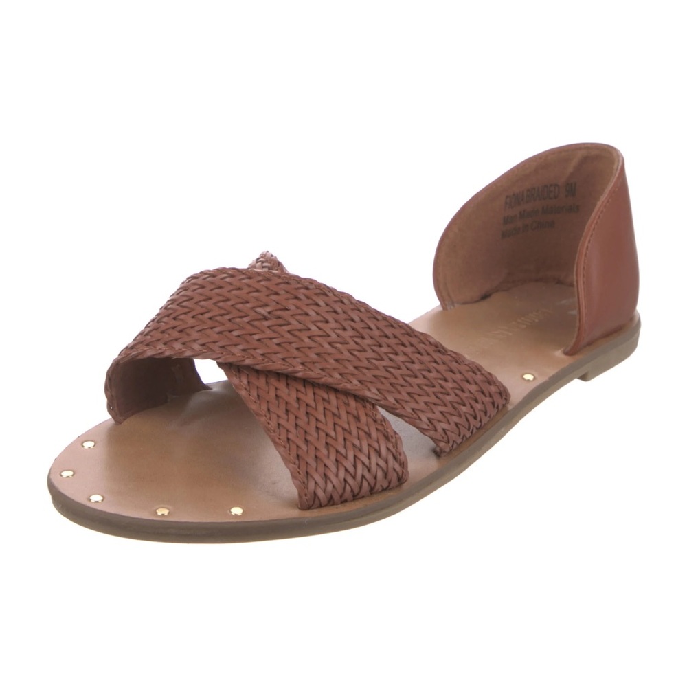 Cynthia Rowley Tan Braided Accent Woven Sandals